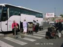 at Catania airport before departure