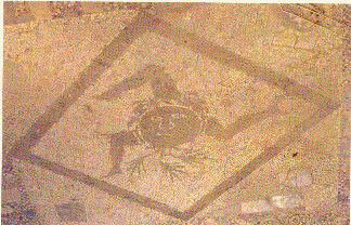 ancient greek triskelion mosaic