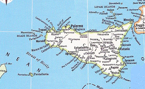 map of Sicily 